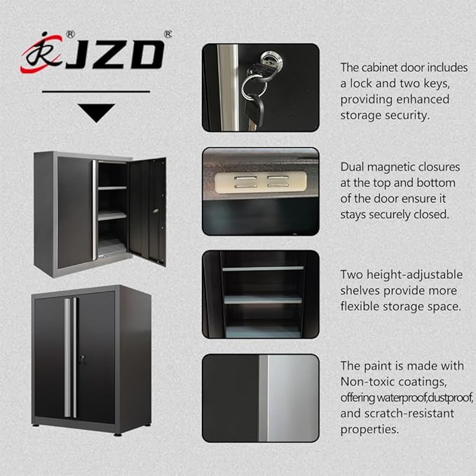JZD Metal Garage Cabinet Set, Heavy Duty, Tool Cabinets - Image 6