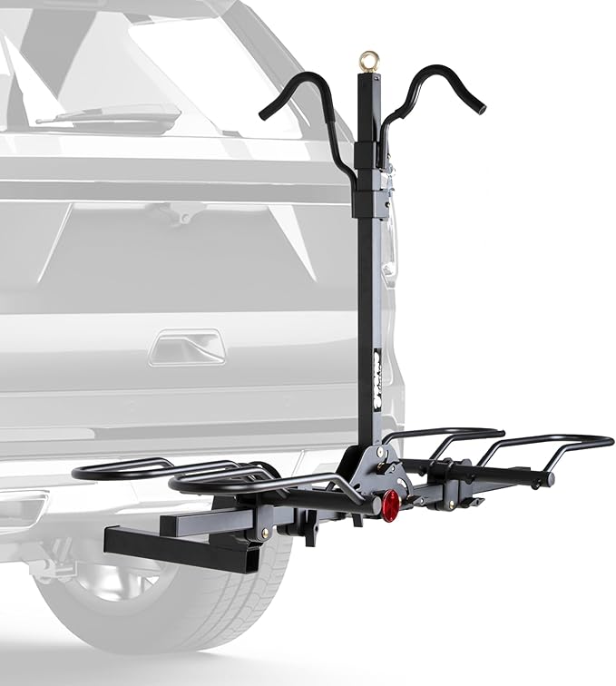 Young 200 lbs. Capacity Hitch Mounted 2-Bike Rack - Image 2