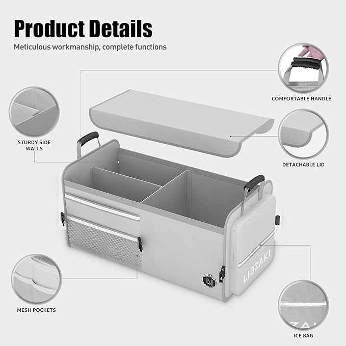 LIBZAKI Car Trunk Storage Organizer - Image 4