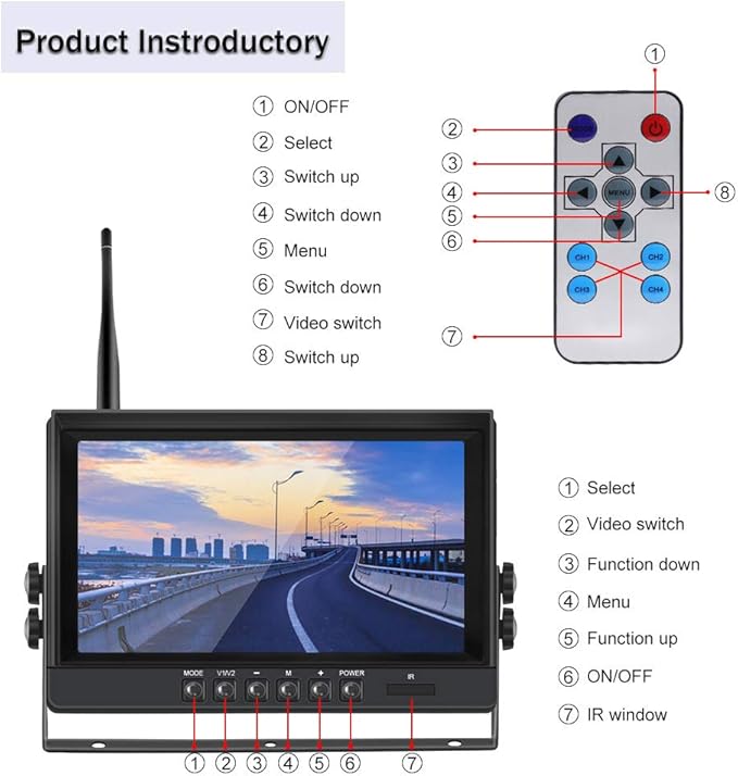 EVERSECU 4pcs Digital HD 1080P Wireless Car Backup Camera - Image 9