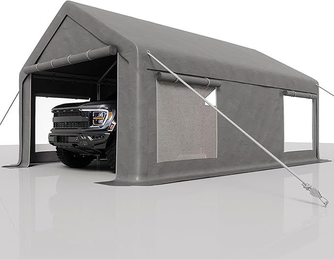 12 x 20ft Heavy-Duty Carport Canopy by Gaderth