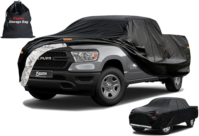 Kayme Truck Cover Custom Fit Dodge Ram 1500 Quad Cab Short Bed. Full Exterior by kayme