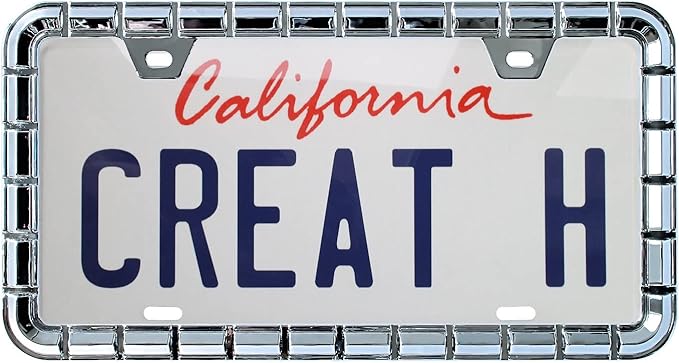 Creathome 3D Chrome License Plate Frames, Pure Zinc Alloy Metal - Image 2