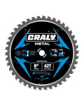 CRALY 8 Inch 42 Teeth Steel and Ferrous Metal Cutting Circular Saw Blade by CRALY