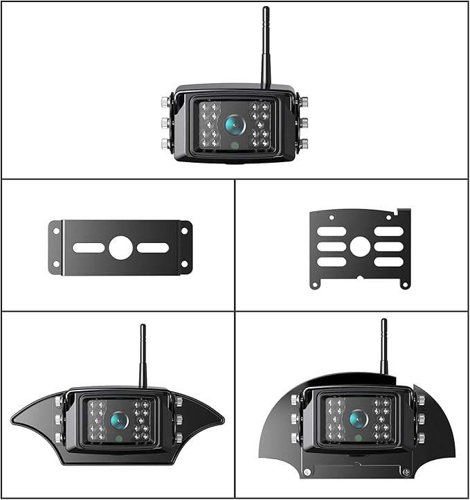 Fookoo HD 1080P 10" Wireless Backup Camera System, 10-inch Quad Split Screen - Image 8