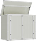 Amopatio 41 Cu Ft Outdoor Storage Shed, Horizontal Resin Trash Can Storage by Amopatio