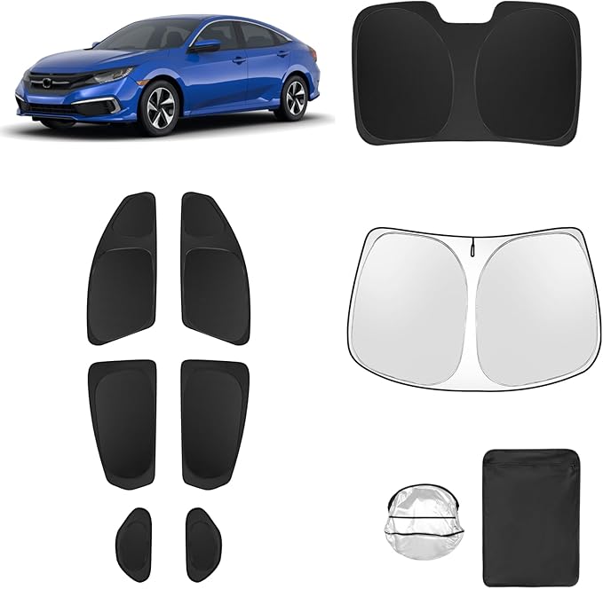 8pcs Car Window Shades for Honda Civic 2016-2021 Accessories, Windshield Side by Unknown