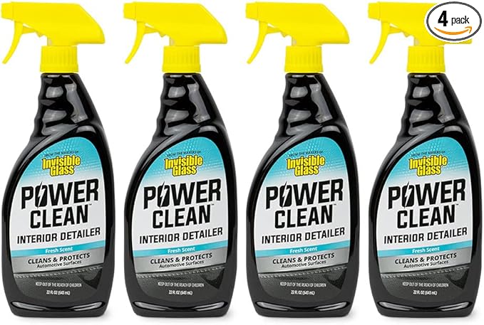 Invisible Glass 92024-4PK Power Clean Automotive Interior Detailer Cleaner by InvisibleGlass