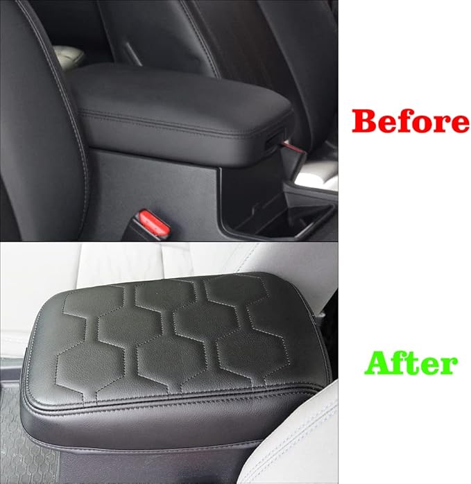 Muslogy for Frontier Center Console Pad Armrest Box Cover Vegan Leather Soft - Image 4