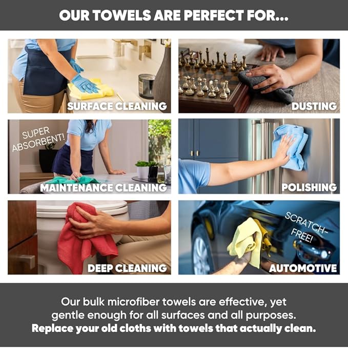 16" x 16" All Purpose Microfiber Towels - Image 4