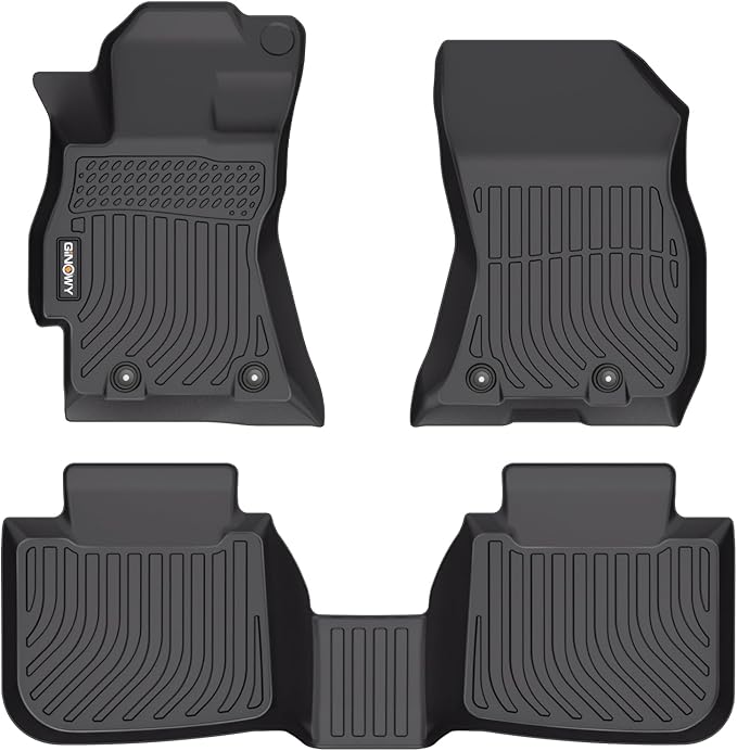 GINOWY-Floor Mats for Subaru Outback/Legacy 2015-2019 TPE Rubber All Weather by GINOWY