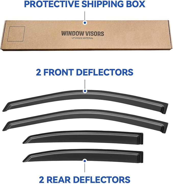 Window Visors Rain Guards for 2010-2015 Lexus RX350, Out-Channel Window Vent - Image 5