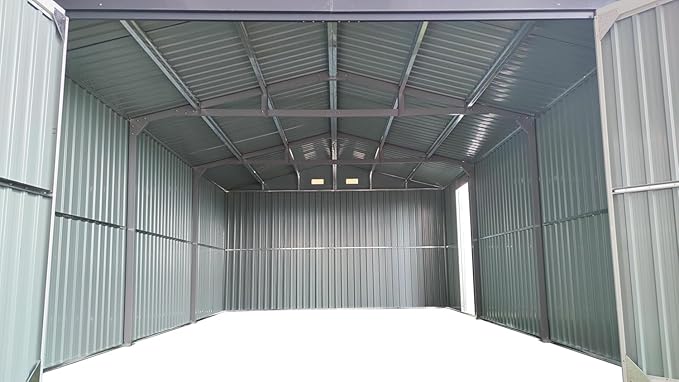 LANTRO JS Sheds & Outdoor Storage, 13x20ft Large Outdoor Metal Garage Shed - Image 9