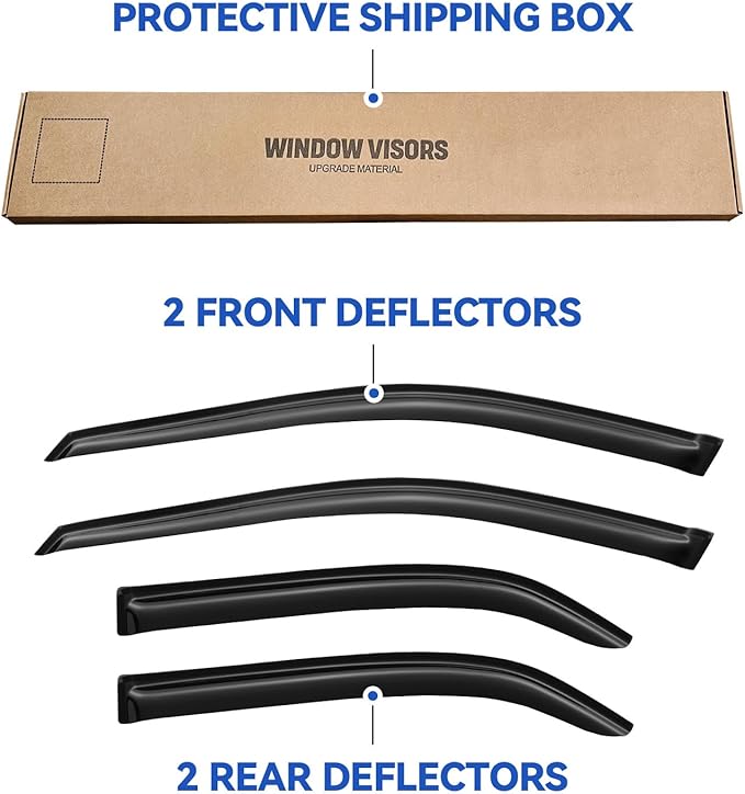 Window Visors Rain Guards for 1998 1999 2000 2001 2002 Honda Accord, - Image 5