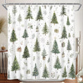 Christmas Tree Shower Curtain, 60x72 Inch Waterproof Fabric by Duluxykl