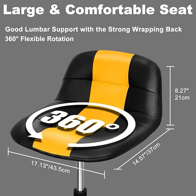 Rolling Shop Stool with Wheels, Adjustable Garage Mechanic Stool Seat Shop - Image 3