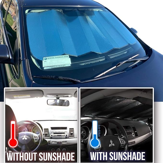 Big Hippo Front Car Sun Shade Windshield, Jumbo/Standard Sunshade Keeps Vehicle - Image 4