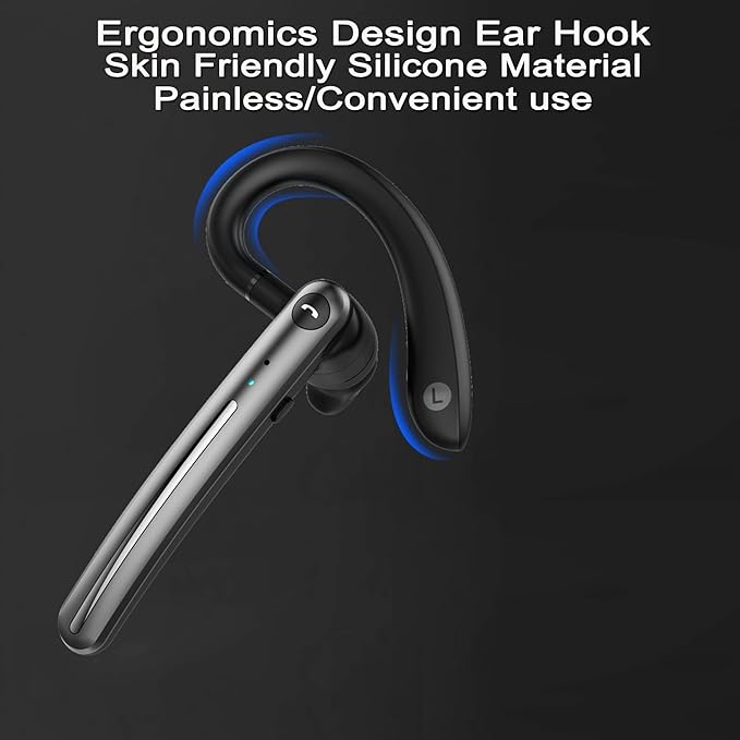 IHAO Single Ear Wireless Bluetooth Earphone Noise Cancelling Stereo Dual HD Mic - Image 7