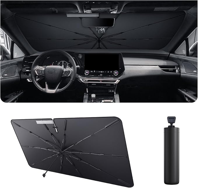 2025 Upgrade Car Windshield Sun Shade Windshield Sunshade Umbrella Protect Car by LUWU