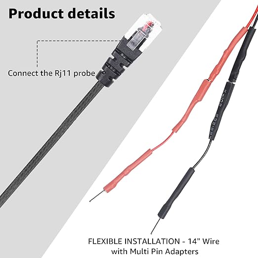 3PCS RJ11 Replacement Mirror Wire Power Cord - Image 3