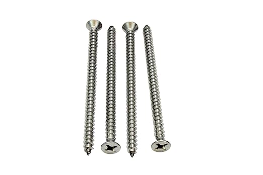 Bolt Dropper #12 X 2'' Stainless Steel Flat Head Phillips Wood Screw, 18-8 - Image 4