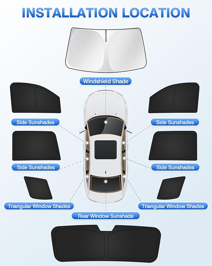 Sunshades for Chevrolet/Chevy Tahoe 2015-2020 Accessories Windshield Sun Shade - Image 5