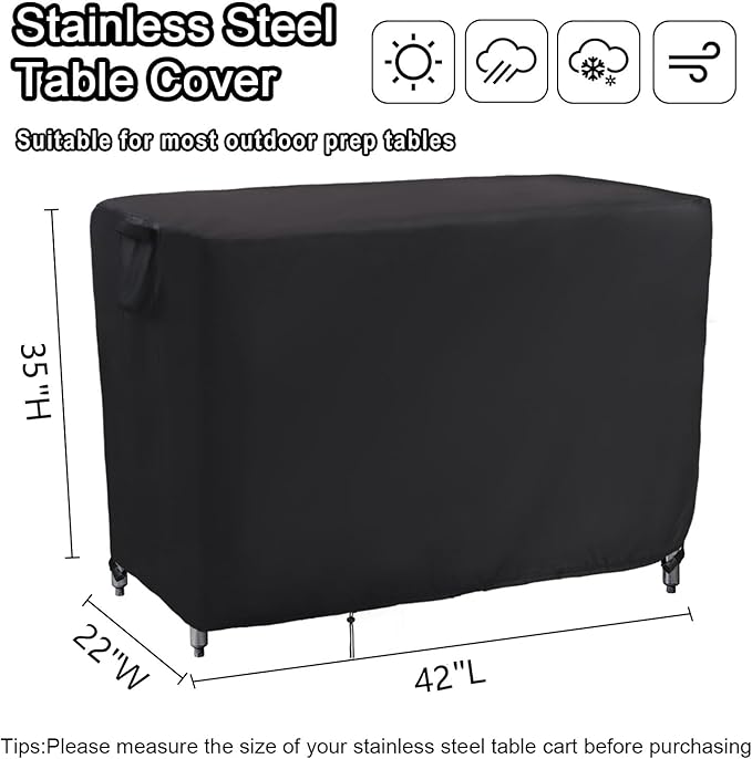 Kingling Outdoor Table Cover 42 Inch, Waterproof Prep Table Covers Bar Table - Image 2