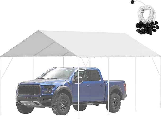 VEVOR 10x20' Canopy Replacement Cover Heavy Duty, Carport Garage Top Tent - Image 10