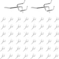 50Pcs 2"/5CM Pegboard Hooks Assortment Set, Metal Peg Board Hooks by Yauhar
