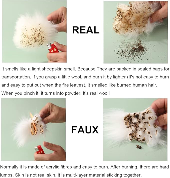 Fluffy Genuine Sheepskin Car Back Seat Cover - Image 7
