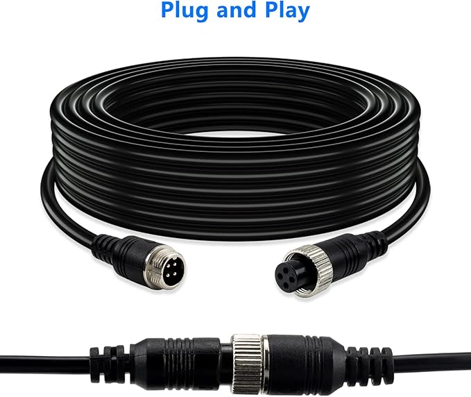 50FT Car 4-Pin Aviation Video Extension Cable，15m Car Video Extension Cable - Image 6