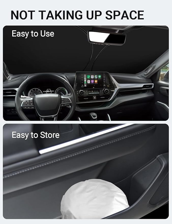 Proadsy for Toyota Highlander 2020-2024 2025 Windshield Sun Shade 4-Layer - Image 9