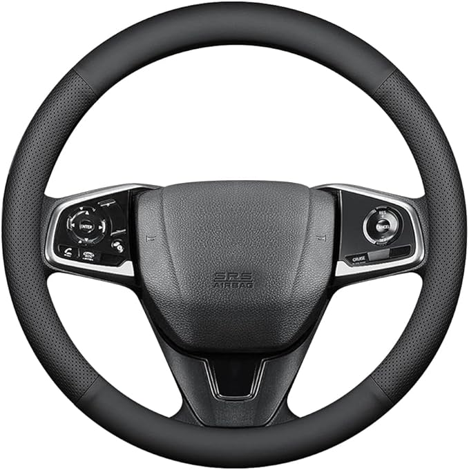 New Nappa Leather car Steering Wheel Cover, Breathable Full Surround Universal - Image 3