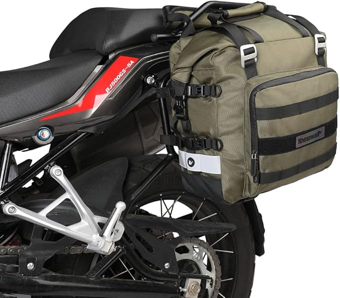 Rhinowalk Motorcycle Saddlebag Waterproof Motor Luggage Pack Quick Release by Rhinowalk