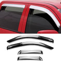 4pcs Chrome Side Window Visor Wind Vent Deflector fit by Puermto
