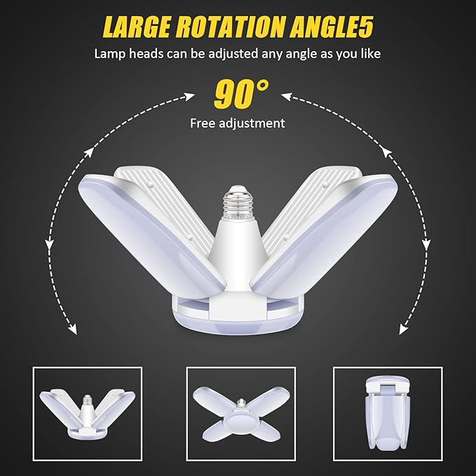 LED Garage Lights 4 Pack, 80W LED Shop Light - Image 2