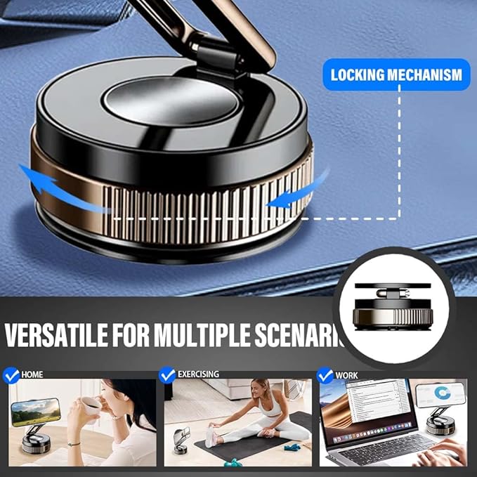 360° Adjustable Vacuum Magnetic Phone Holder, 2025 Strong Suction Portable - Image 4