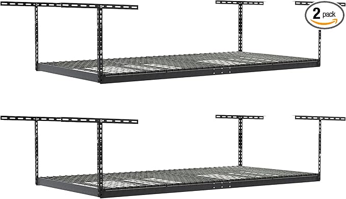 SafeRacks Heavy Duty Overhead Garage Storage Rack, 600 lb Capacity, Adjustable by SafeRacks