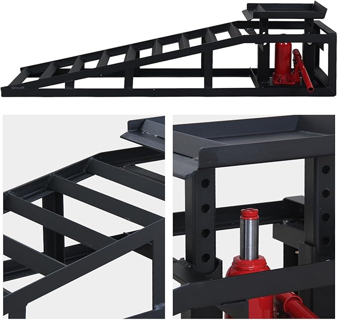 Hydraulic Car Ramps 11000lbs Low Profile Car Lift Service Ramps Truck Trailer - Image 5