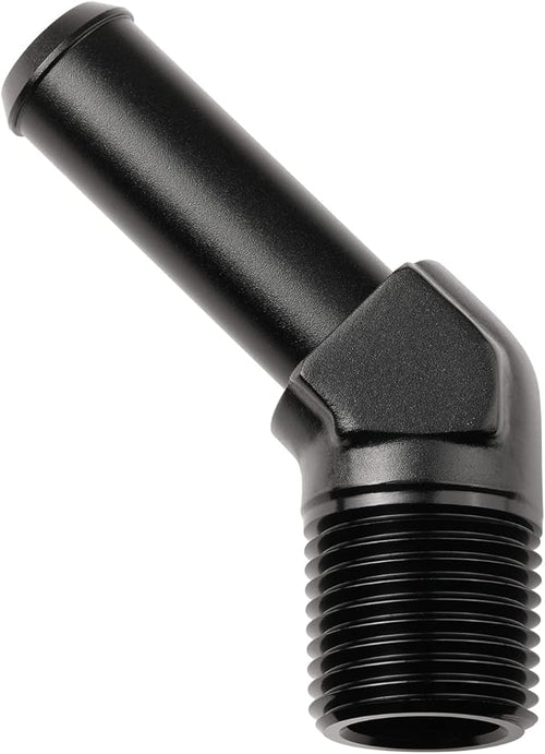 1/2 NPT Male to 5/8" Hose Barb Fitting Adapter 45 Degree Elbow Aluminum Black by Podavelle