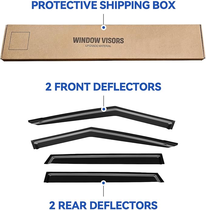 Window Visors Rain Guards for 2021 2022 2023 2024 2025 Kia Seltos, Out-Channel - Image 6