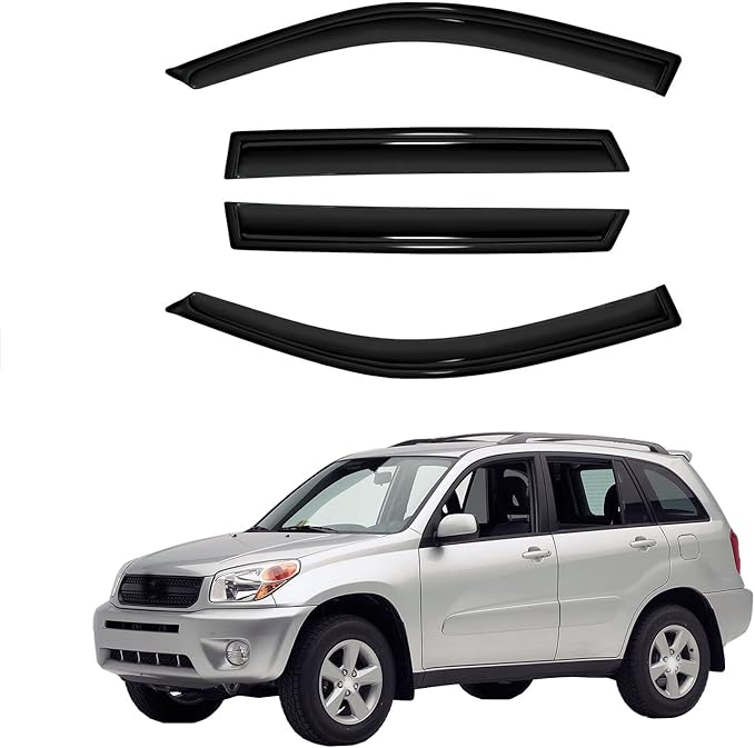 4pc Sun Rain Guards Window Visor Wind Deflector Compatible by GLDIFA