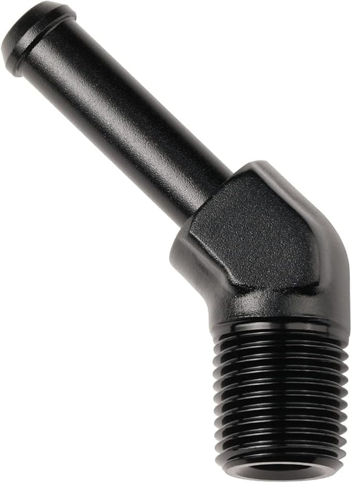 1/8 NPT Male to 1/4" Hose Barb Fitting Adapter 45 Degree Elbow Aluminum Black by Podavelle