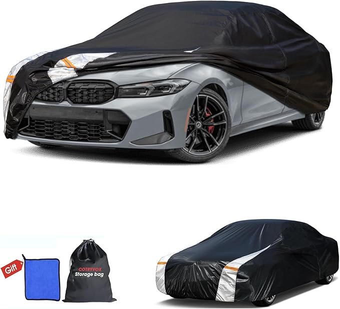 BMW 3 Series Car Cover 100% Waterproof All Weather, Gift by FocusonQualityServiceHear