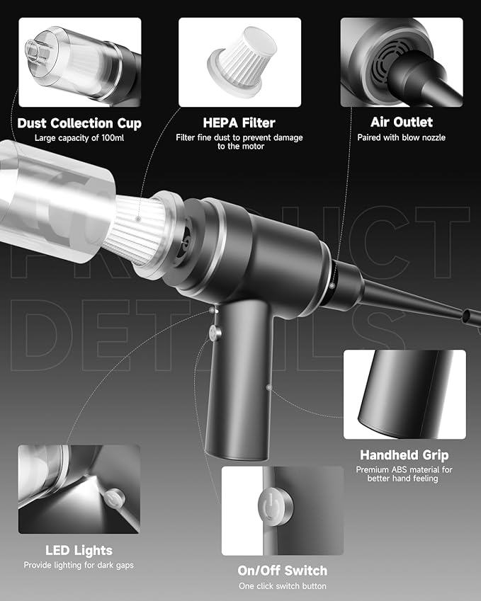 Handheld Vacuum Cordless Rechargeable - Image 3