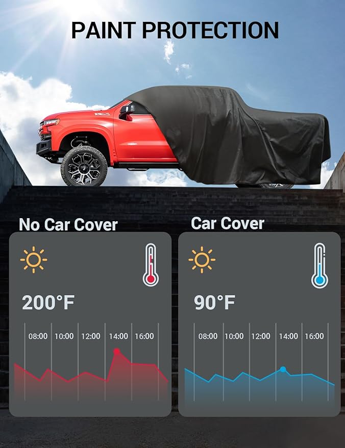 Proadsy 2025 Upgrade Car Cover for Chevrolet Colorado 2010-2021, Windproof All - Image 9