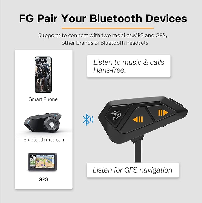 FreedConn FG Motorcycle Helmet Bluetooth Headset, Motorcycle Communication - Image 5