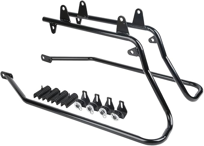 XFMT White Hard Saddlebags Saddle Bags Trunk W/Black Conversion Brackets - Image 7