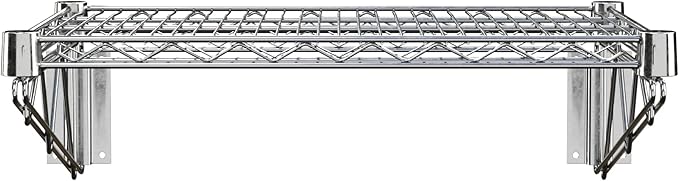 18" x 24" Chrome Wire Wall Mount Shelf - Image 3