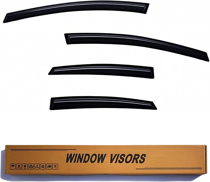 Window Visors Rain Guards fits 2010-2015 Prius, Out-Channel Window Wind - Image 2